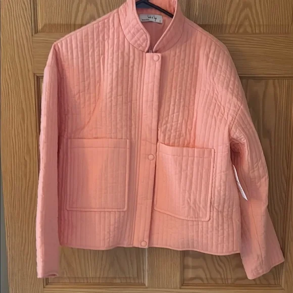 NWT Sadie & Sage Coral Boxy OversizedQuilted Jacket - Picture 2 of 6